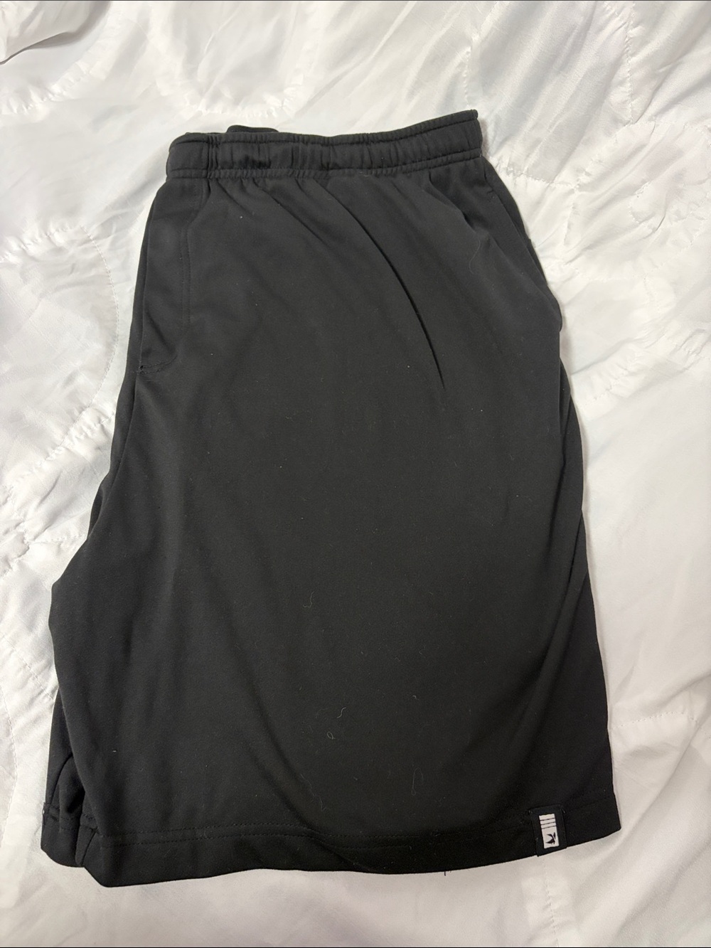 Glyder Black Men’s Athletic Shorts with Elastic Waist